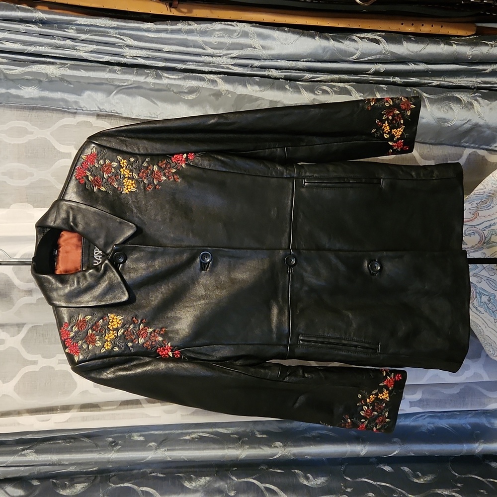 Beautiful embroidered leather jacket